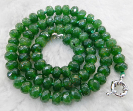 Necklace, Bead, jade, Green