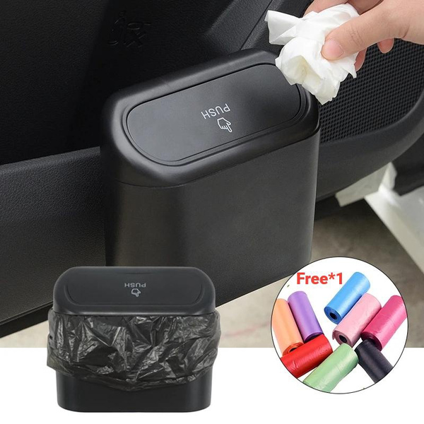 Car Trash Can Car Chair Back Car Door Hanging Storage Box Multi-function  Garbage Bag Car Sueds Storage Supplies