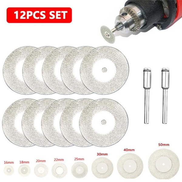 12pcs Mini Diamond Cutting Disc For Rotory Accessories Grinding Wheel