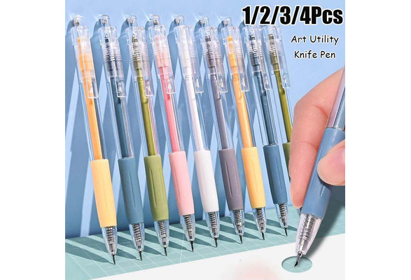 1/2/3/4Pcs Art Knife Pen Paper Cutter Precision Craft Cutting Tool Portable  Knife DIY Hand Account Tape Leather Fabric Carving Sculptur Supplies