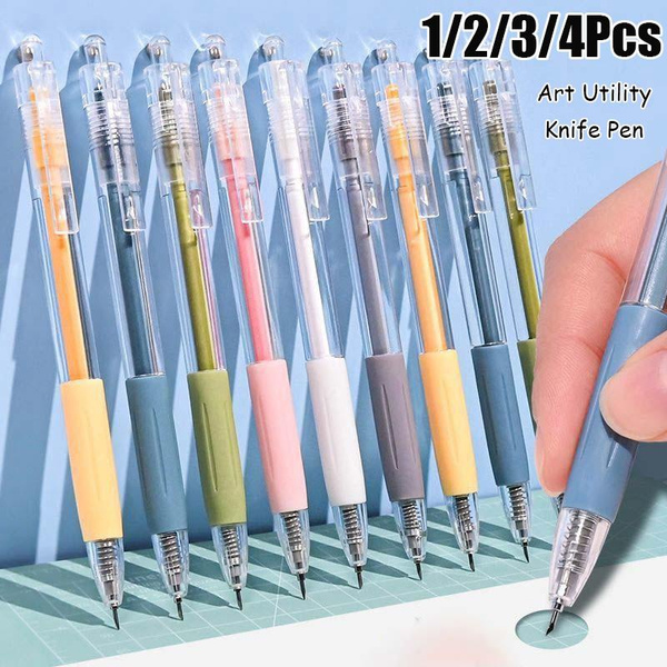 1/2/3/4Pcs Art Knife Pen Paper Cutter Precision Craft Cutting Tool Portable  Knife DIY Hand Account Tape Leather Fabric Carving Sculptur Supplies