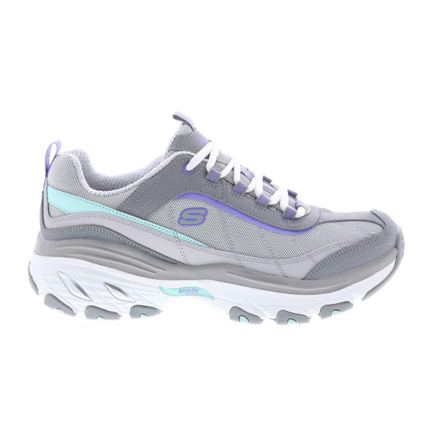 Skechers D'Lites Arch Fit Naturalist Womens Gray Lifestyle Sneakers ...