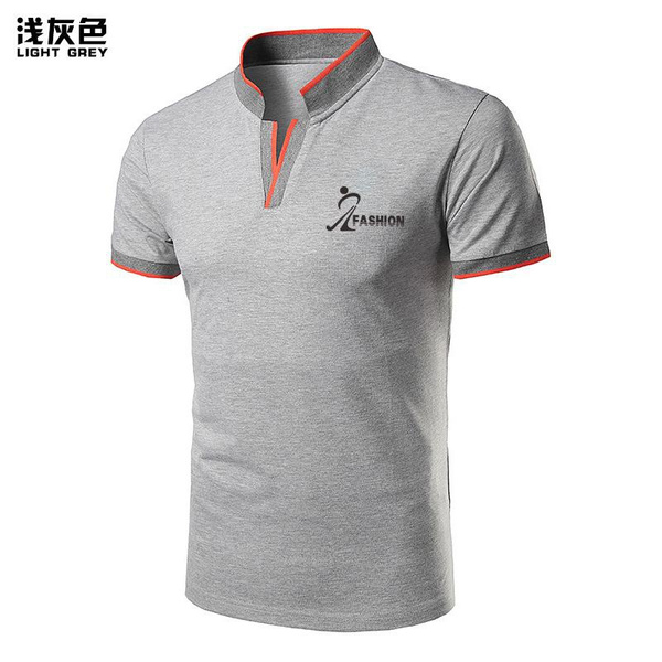 2023 New Men's Stand Collar 3d Printed POLO Shirt Youth Vitality