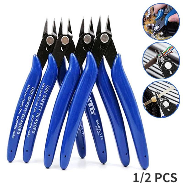 1/2PCS Universal Diagonal Pliers Electrical Wire Cable Cutters Cutting ...