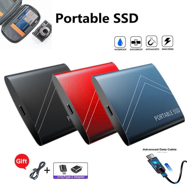 External SSD Hard Drive 1/2/8/16/30/60/128TB Portable Solid State