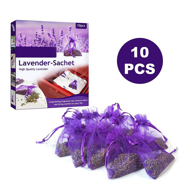 10pcs Fashionable Natural Lavender Sachets Scented Sachets Drawers