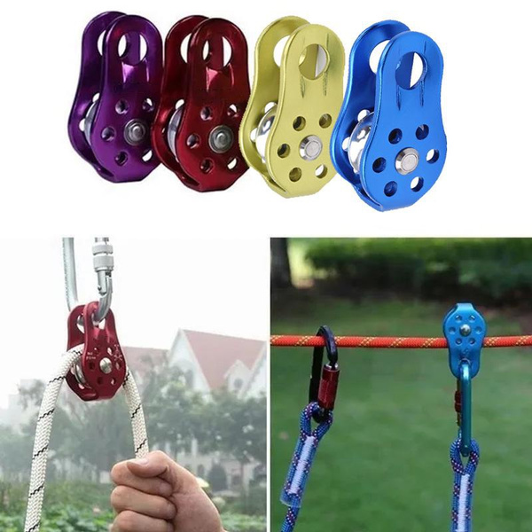 5 Color Outdoor Hiking Climbing Rope Pulley Single Fixed Pulley