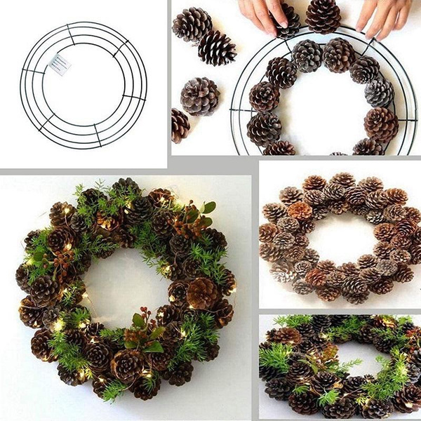 Wreath Metal Hoop Frame Floral Wire Ring Christmas Form Rings Making ...