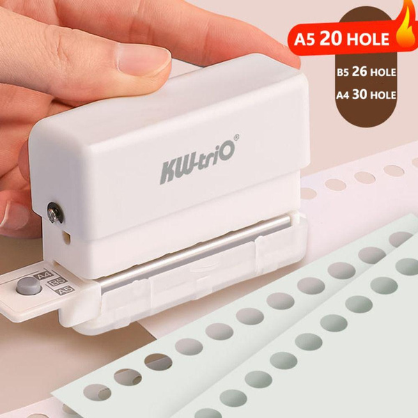 2 hole punch with adjustable paper guide a6 to a4