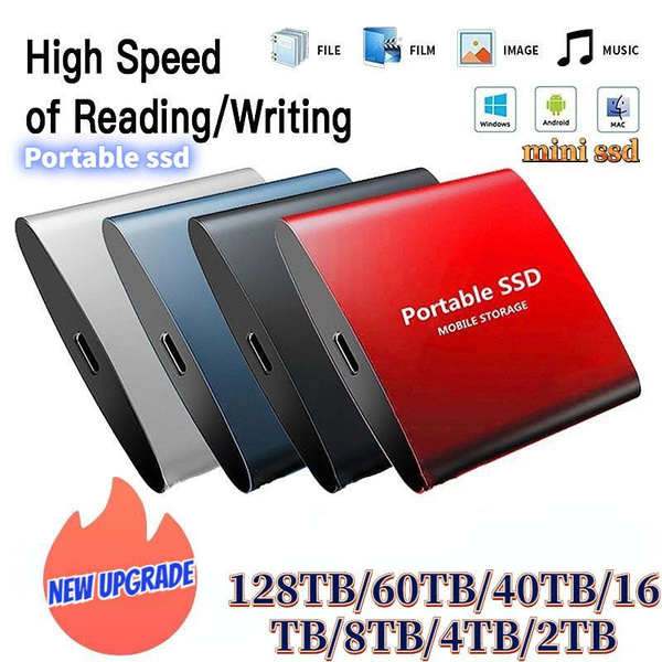 128TB/60TB/40TB/16TB/8TB/4TB/2TB External Hard Drive USB3.1 Mini Laptop