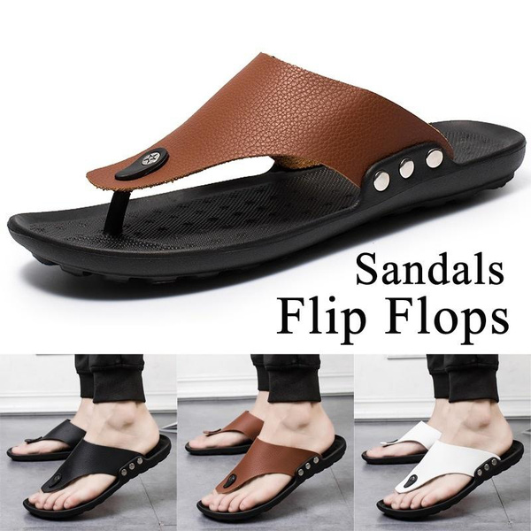 Summer New Men's Slipper Casual Beach Shoes Breathable Trendy Flip Flops
