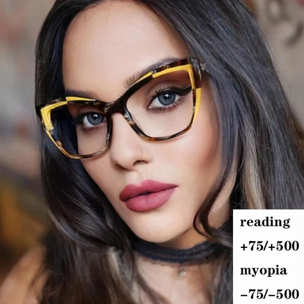 TR90 Cat Eye Prescription Glasses Women Myopia Glasses Reading Glasses