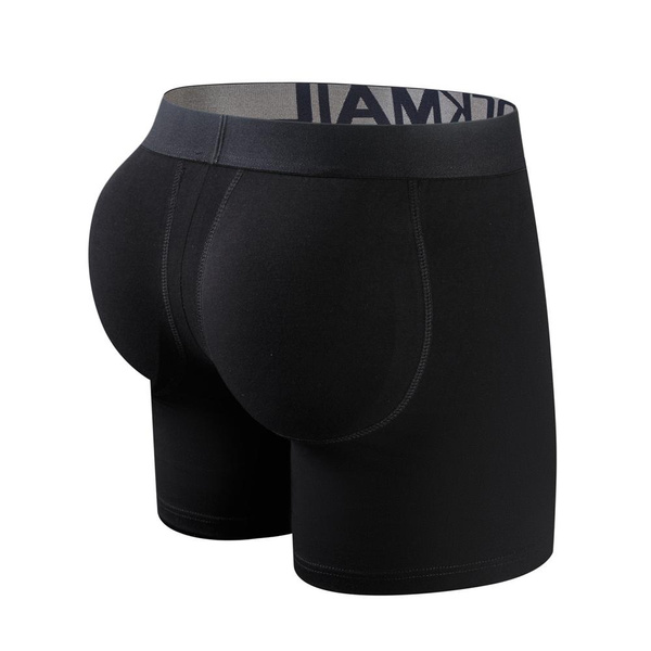 JOCKMAIL Mens Package and Butt Padded Underwear Enhancing Boxer Shorts  Men's Butt Padded Sport Short Knee Padded Underwear Men Have Removable Pads