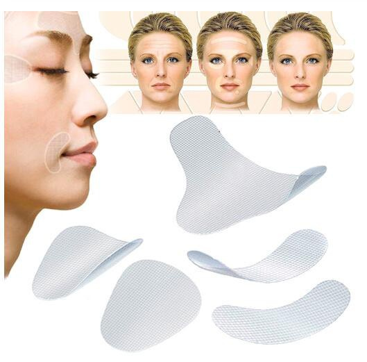 63Pcs(12+24+27)Facial Line Wrinkle Sagging Skin Lift Up Tape Frown Smile Lines Forehead Anti