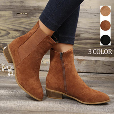 Shoes, midcalfboot, Leather Boots, Suede