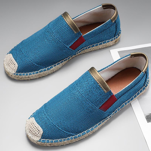 Men Fashion Flax Espadrilles Male Breathable Canvas Causal Shoes Men's  Loafers Male Hand Made Straw Woven Flat Shoes Men Fisherman Shoes Male  Outdoor Slip on Walking Sneakers Driving Shoes Men Cozy Casual