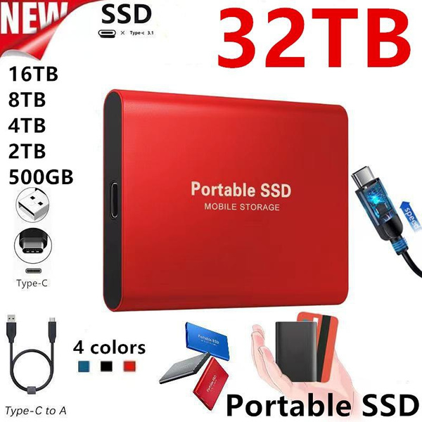 32TB/16TB/8TB/4TB/2TB/500GB SSD Externos Hard Drive USB3.1 Externo ...