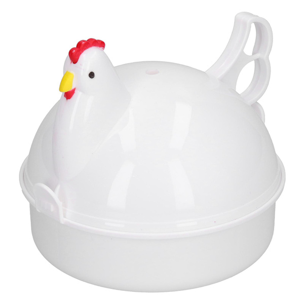 Egg Cooker 4 Eggs Chicken‑Shaped Heat Resistant Microwave Eggs Boiler ...