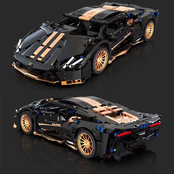 NEW 1309Pcs Black Super Sport Racing Car Model Building Block Brick ...