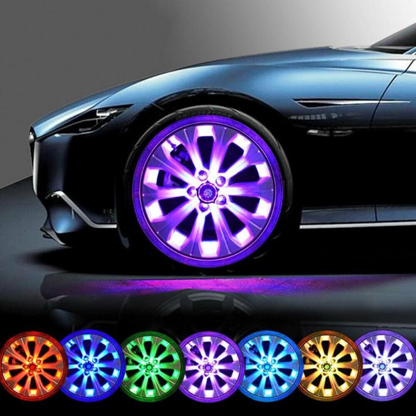 4 Led Lights, Solar Remote Control, Intelligent Seven-color Wheel Light 