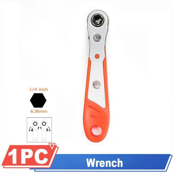 Ratcheting Right Angle Screwdriver Hex Drive 90 Degree Offset & 12pcs