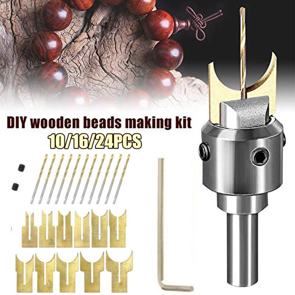 Wooden Bead Making Drill Bit Set Milling Buddha Beads Maker Woodworking