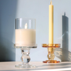 candleholdersglas, tapercandlestickholder, Glass, Tables