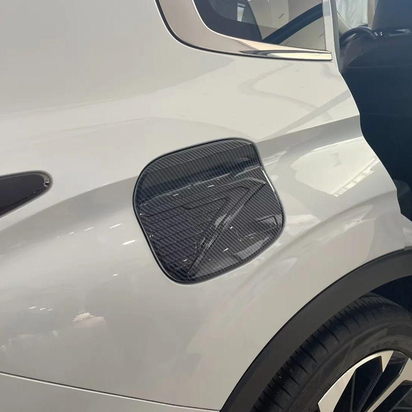 For Mitsubishi Outlander 2022 2023 ABS Carbon Fiber Black Fuel Tank Gas