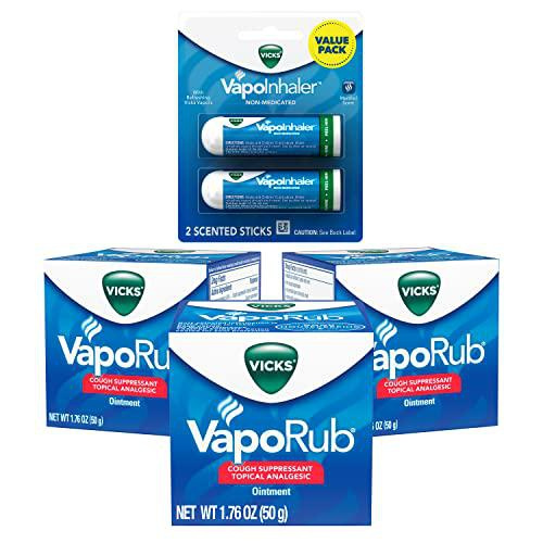 Vicks VapoRub, Chest Rub Ointment w/ Original Medicated Vicks Vapors, 1