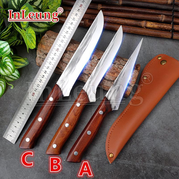 Kitchen Knives Sharp Handmade Clad Steel Kitchen Chef Boning Knifes Handmade Cleaver