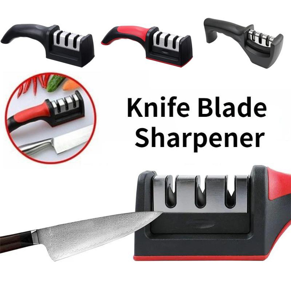 Kitchen Knife 3-Stage Knife Sharpener Helps Repair Ceramic/ Stainless New