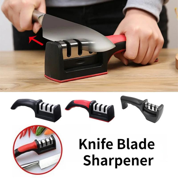 Handheld Household Knife Sharpener, Three Stages Quick Sharpening Kitchen  Knife Grinding Stone