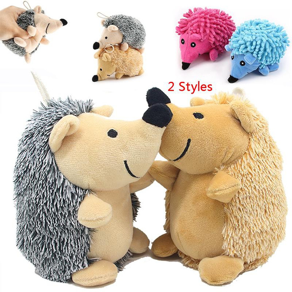 Soft Plush Hedgehog Dog Toys Bite Resistant Cute Design Pet Interactive ...