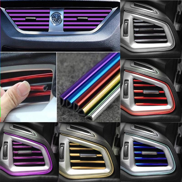 5pcs/10pcs/20pcs Car Air Conditioner Outlet Decorative Strip Car Air
