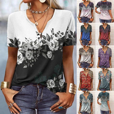 blouse, Summer, Plus Size, Ladies Fashion