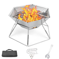 Grill, Adjustable, portable, Tongs