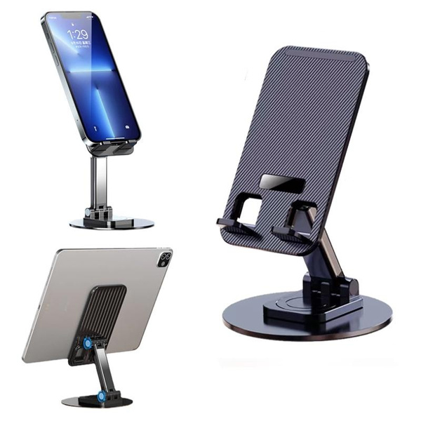 Foldable Metal Mobile Phone Holder 360° Rotatable Desktop Stand For