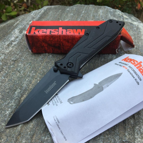 Tactical Spring Assisted Folding Knives Kershaw Brawler 1990 Pocket ...