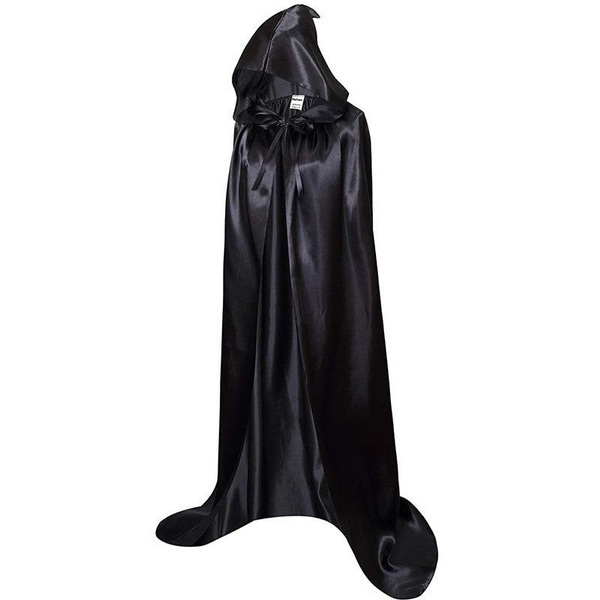 Medieval Costume Wizard of Death Cloak Adult Halloween Hooded Cloak ...