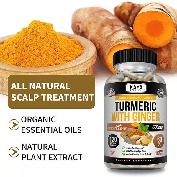 Turmeric Ginger Supplement Vegan Joint Support with Ginger