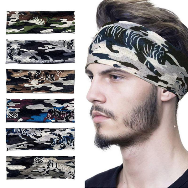 Sports Headbands for Men Elastic Cycling Running Sweatband Fitness