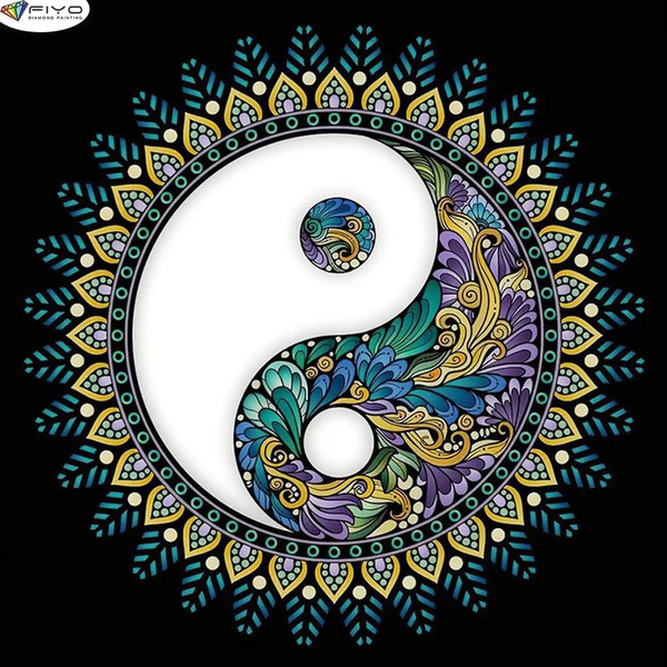 FIYO Mandala DIY 5D Diamond Painting Full Drill with Number Kits Home ...