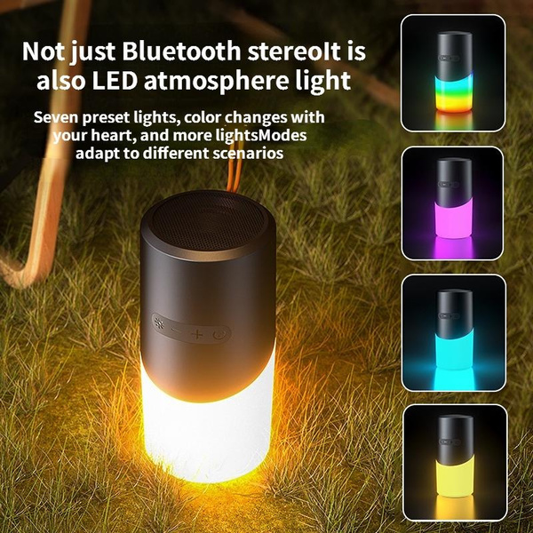 New Wireless Bluetooth Speaker with RGB Light Outdoor Portable ...