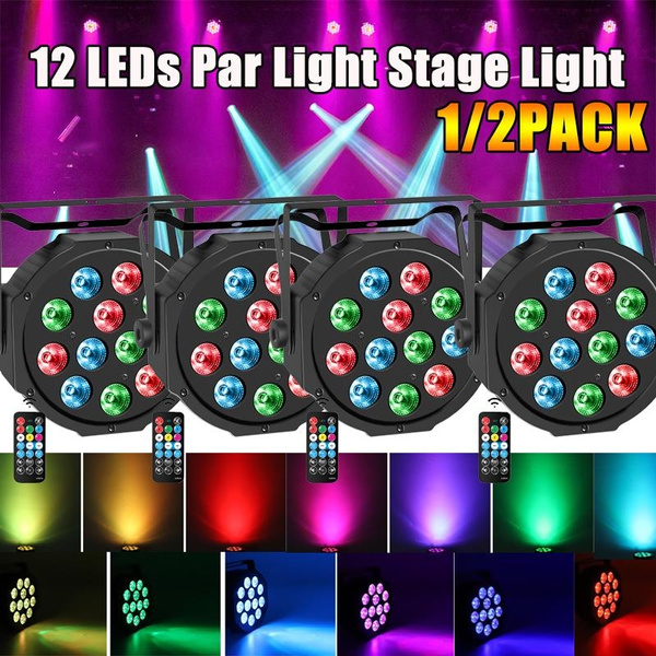 1/2PCS RGBW 12 LEDs Par Light Stage Light High Light Stage Effect Light