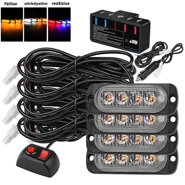 side lights on a car while driving