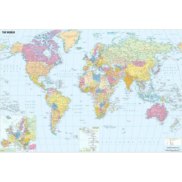 Maps Of World Mow-world-political-cities-roller Classroom Pull Down ...