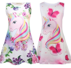 unicornprint, girls dress, Fashion, kids clothes