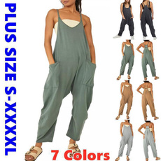suspenders, Summer, Loose, jumpsuitromper