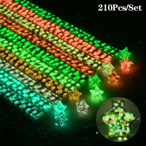 210 Sheets Luminous Colorful Origami Stars Paper Strips Lucky Star