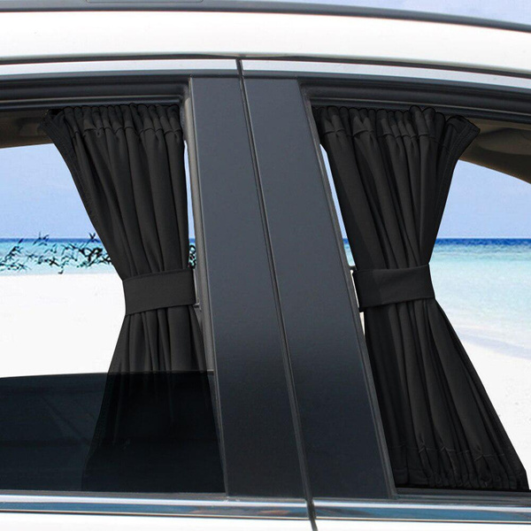 2 Pcs Car Anti-UV Side Window Sunshades Car Window Shade Curtain Auto ...